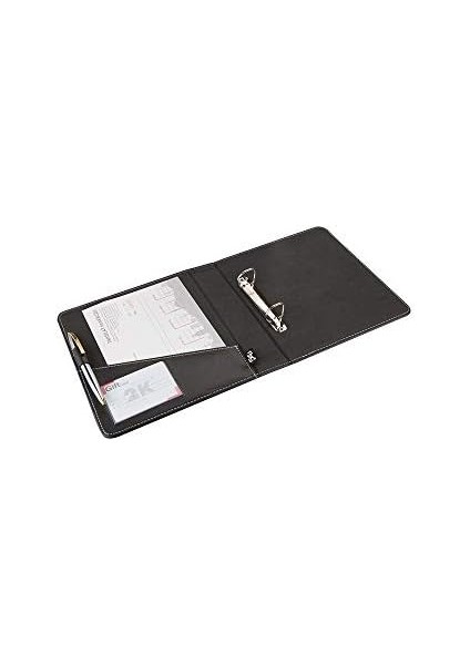 2k A534S A5 Deri Sırt 4 cm 2 Halkalı Klasör Siyah, A5 fiyatları