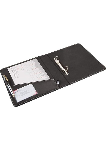 2k A534S A5 Deri Sırt 4 cm 2 Halkalı Klasör Siyah, A5 modelleri