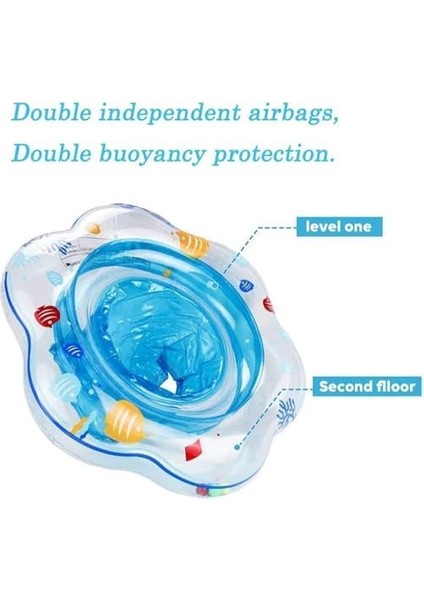 Bebek Havuzu Şamandırası, Güvenlik Koltuğu ile Bebek Yüzme Simidi, Çift Hava Yastıklı Pvc Şişme Yüzme Şamandırası, 6-48 Aylık Bebekler Için modelleri