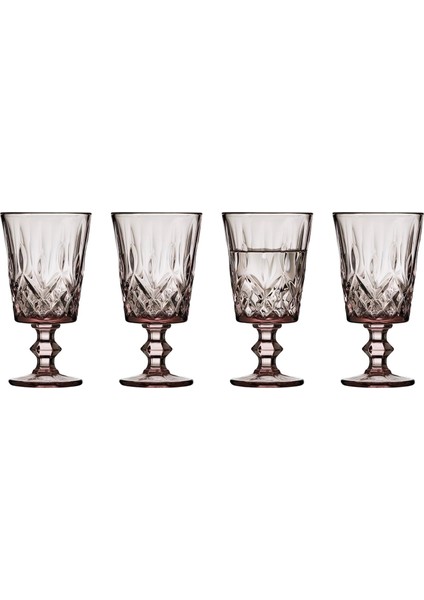 Glas Sorrento Şarap Kadehi 4 Adet 29 cl Pembe