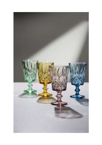 Glas Sorrento Şarap Kadehi 4 Adet 29 cl Pembe modelleri