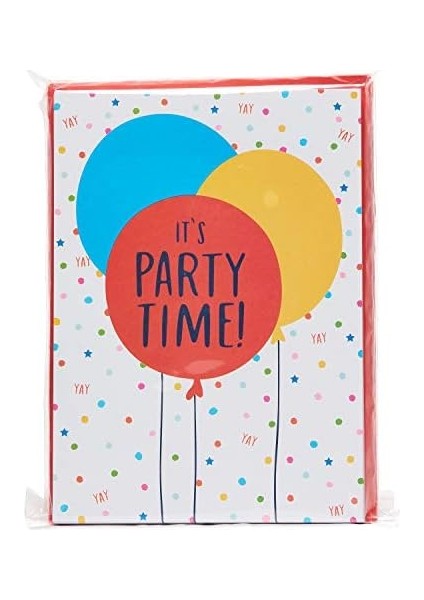 Greetings Doğum Günü Partisi Davetiyeleri, Balonlar (25 Adet)