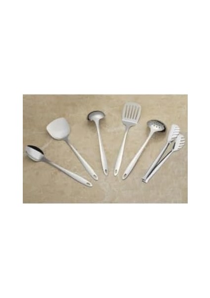6 Parça Servis Takımı- 6lı Servis Takımı Kepçe Kevgir Kasik Kürek Delikli Kürek Makarna Kaşı?i