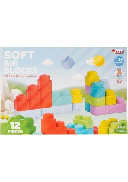 Yumuşak Big Bloklar 12 Parça Oyuncak modelleri