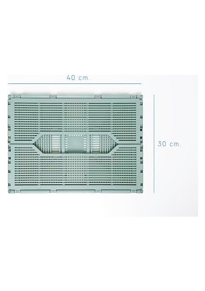 1l+2m Katlanabilir Çok Amaçlı Taşıma Kasaları Saklama Kutusu, Plastik Istiflenebilir, Yatak Odası Ofis Banyo Tuvalet Malzemeleri Kozmetik Için (Açık Yeşil)