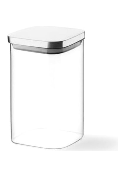 1100ML Sızdırmaz Vakumlu Metal Kapaklı Borosilikat Cam Kavanoz – Hava Geçirmez & Dayanıklı Gıda Saklama Kabı (10CM x 17CM)