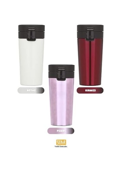 400ML Filtreli Rahat Içim Kilitlenebilir Paslanmaz Çelik Termos Kahve Mug Bpa Içermez (Beyaz) fiyatları