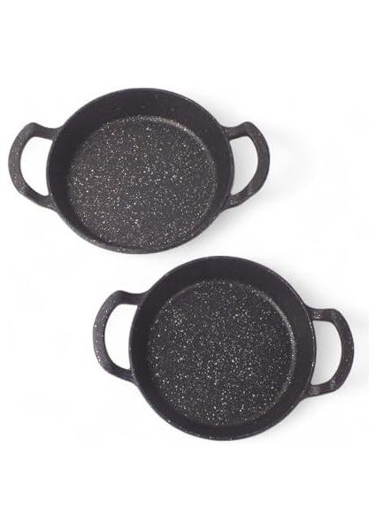 2&apos;li Granit Alüminyum Döküm Sahan Seti | Yapışmaz Yumurta & Kızartma Tavası | Granit Omlet Tavası (18CM + 20CM) | Eşit Isı Dağılımı ve Dayanıklı modelleri