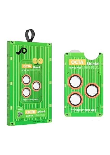 17 Pro Max Için Cl-19 Kamera Lens Koruyucu Köşeli Turuncu