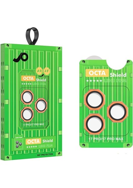 17 Pro Max Için Cl-19 Kamera Lens Koruyucu Köşeli Turuncu fiyatları