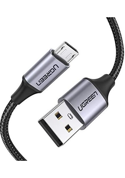Örgülü Micro-Usb & Usb-A Data ve Şarj Kablosu, 2 Metre, Siyah modelleri