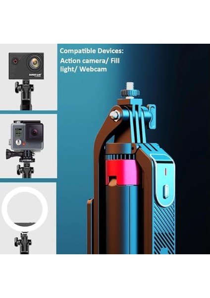 Bluetooth Uyumlu & Selfie Çubuğu – 180CM Teleskopik Ayarlanabilir, 29.5cm Katlanabilir, Kablosuz Uzaktan Kumanda, ve Ios ile Uyumlu, Telefon Uyumlu Fotoğraf Çekim Standı P185