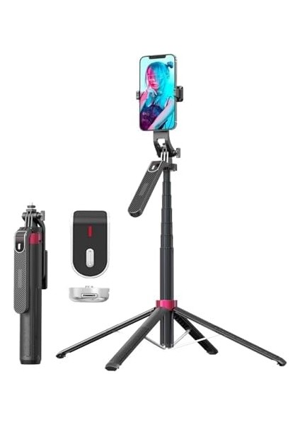 Bluetooth Uyumlu & Selfie Çubuğu – 180CM Teleskopik Ayarlanabilir, 29.5cm Katlanabilir, Kablosuz Uzaktan Kumanda, ve Ios ile Uyumlu, Telefon Uyumlu Fotoğraf Çekim Standı P185 fiyatları