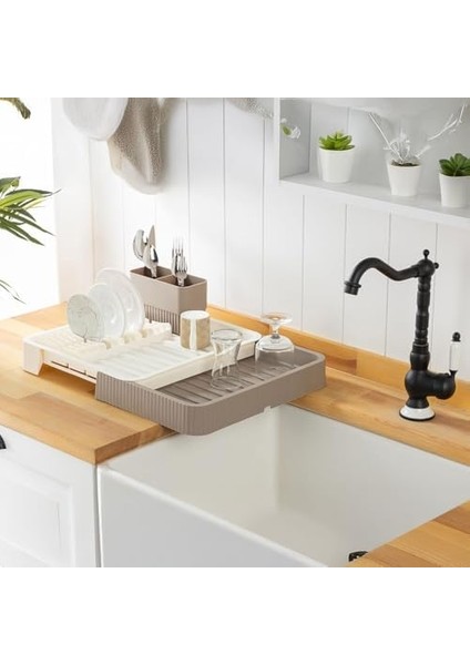 Açılır Kapanır Sürgülü Bulaşık Sepeti ve Kurutmalık – Genişleyebilir Pratik Mutfak Düzenleyici | Çatal Kaşıklık ve Tabak Bölmeli, Yerden Tasarruf Ettiren (32CM Veya 52CM Uzunluk) fiyatları