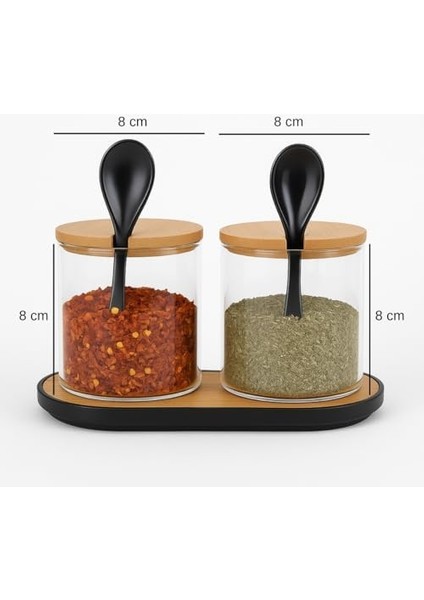 2’li Cam Baharatlık Seti – Kaşıklı, Bambu Kapaklı ve Standlı | Şık Mutfak Düzeni & Pratik Kullanım fiyatları
