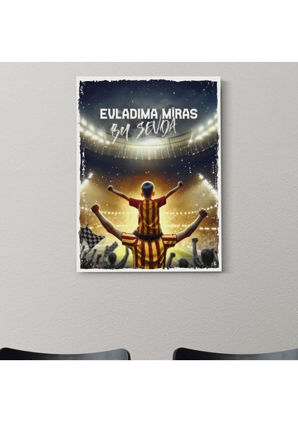 Sarı Kırmızı Taraftarlara Özel Kanvas Tablo