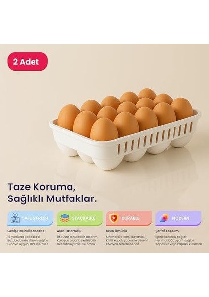 Life Yumurta Saklama Kabı – Kilitli Kapaklı, Yıkanabilir, Hijyenik ve Pratik Saklama (30&apos;lu)