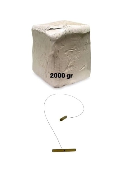 Dsh Doğal Seramik Hamuru Seramik Hamuru 2000 Gr- Doğal Kil Çamuru Seramik Çamuru Doğal Oyun Çamuru, Kesme Teli Ipi modelleri
