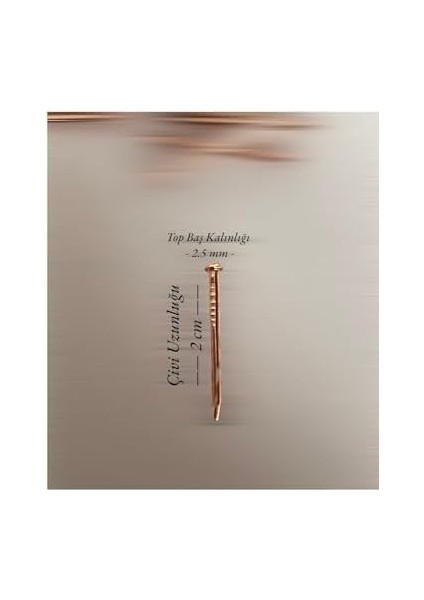 Filografi Filografi Çivisi Bakır Renk Top Baş 500 Gram