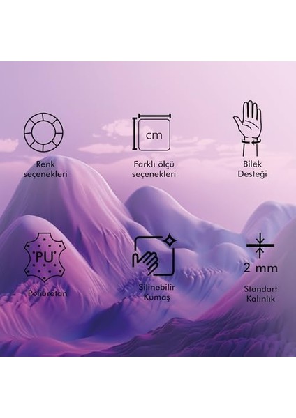 - Dörtgen Bilek Destekli Mouse Pad | Konfor, Kaymaz Taban, Ergonomik, Yumuşak, Ev,ofis (Siyah)