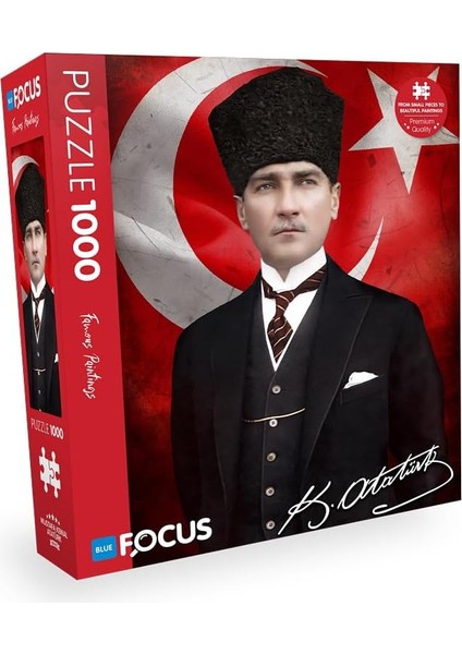 Blue Focus 1000 Parça Puzzle - Atatürk