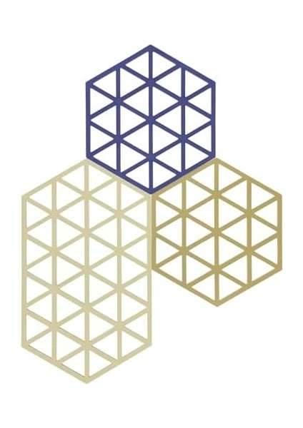 Denmark Üçgen Nihale Isıya Dayanıklı, Silikon Altlık, Tencere ve Tavalar Için Dekoratif Altlık, Bulaşık Makinesinde Yıkanabilir, 2 Adet 16 x 14 cm ve 1 Adet 24 x 14 cm fiyatları