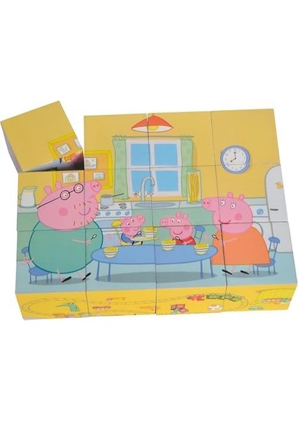 Eichhorn 109265708, Blok Puzzle, Resimli Küpler, 12 Yapı Bloğu ile 6 Motif, 6 Şablon, 13 Adet, 16X12CM