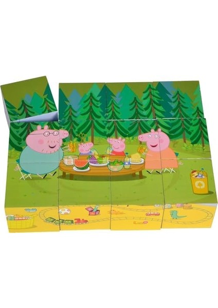 Eichhorn 109265708, Blok Puzzle, Resimli Küpler, 12 Yapı Bloğu ile 6 Motif, 6 Şablon, 13 Adet, 16X12CM fiyatları