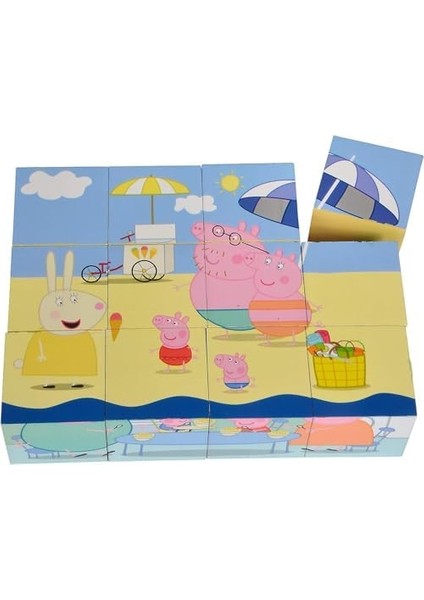 Eichhorn 109265708, Blok Puzzle, Resimli Küpler, 12 Yapı Bloğu ile 6 Motif, 6 Şablon, 13 Adet, 16X12CM modelleri