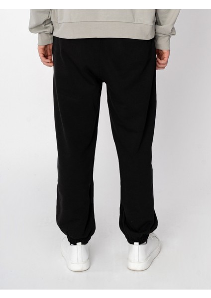 Unisex Oversize Siyah Basic Eşofman Altı