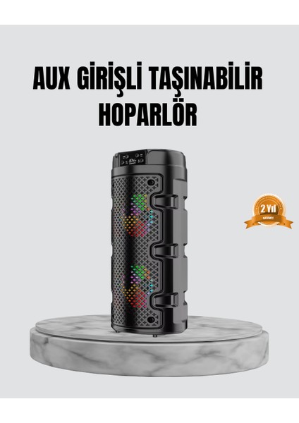 Taşınabilir Bluetooth Hoparlör Çift Sürücü Güçlü Bas Hd Ses Çoklu Bağlantı