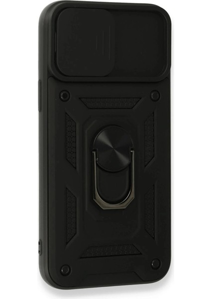 iPhone 15 Pro Max Kılıf Pars Lens Yüzüklü Silikon - Siyah modelleri