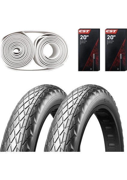 Rks Uyumlu Chaoyang Sandstorm 20X4.0 Zırhlı Iç Dış Lastik Seti – Fat Bike Asfalt & Sert Zemin Performans