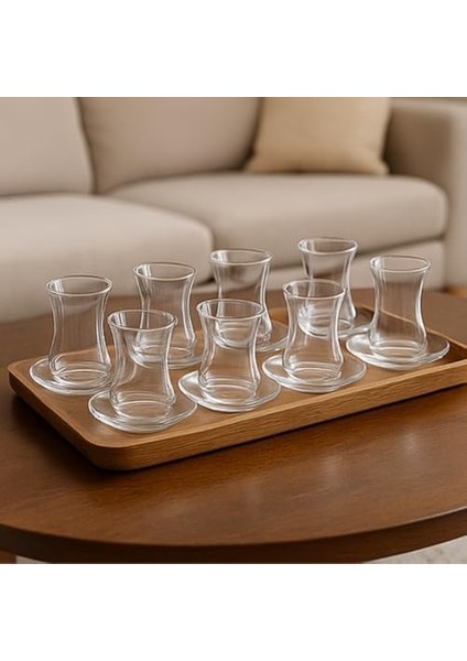 12 Parça Klasik Çay Seti – 6 Çay Bardağı ve 6 Çay Tabağı, Şeffaf Cam, 8 cm Bardak, 10 cm Tabak, Şık ve Dayanıklı Tasarım fiyatları