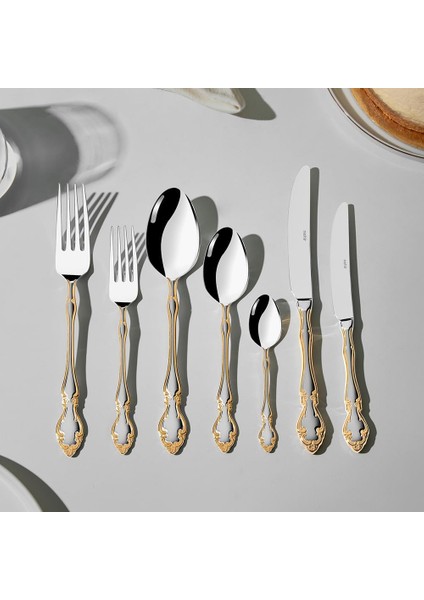 Nehir Adriana Altın 12 Kişilik 89 Parça Kutulu Çatal Kaşık Bıçak Takımı fiyatları