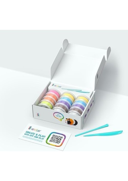 Hey Clay Sevimli Evcil Hayvanlar Seti - Çocuklar Için Hava ile Kuruyan Renkli ve Şekil Alan Kil Hava ile Kuruyan 15 Kutu Kil Seti ve Şekillendirme Aletleri ile Eğlenceli ve Etkileşimli Talimatlar modelleri