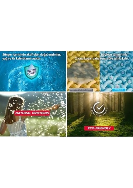 Pro Clean Aktif Enzimli Mikrofiber Temizlik Bezi, 3’lü Paket