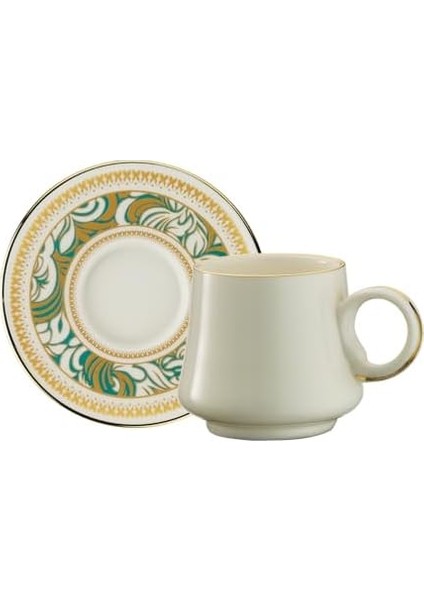 Sandro Moreno 1453 Şal Double Yüzük 12 Parça Altı Kişilik Kahve Fincan Takım 120 ml