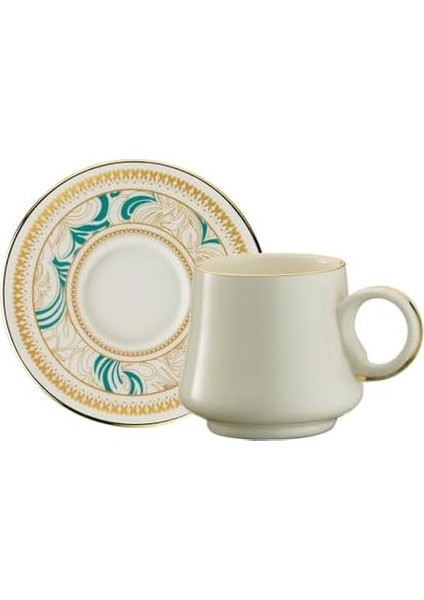 Sandro Moreno 1453 Şal Double Yüzük 12 Parça Altı Kişilik Kahve Fincan Takım 120 ml modelleri
