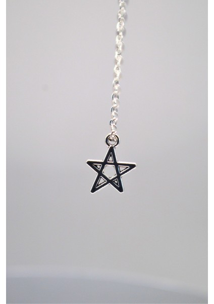 Mmif Pentagram Yıldız Kolye Ucu ve Gümüş Kaplama Kolye Unisex 46CM fiyatları