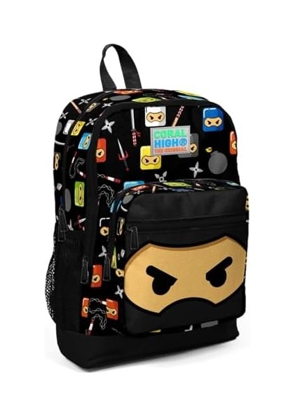 Siyah Desenli Dört Bölmeli Okul Sırt Çantası 23473 modelleri