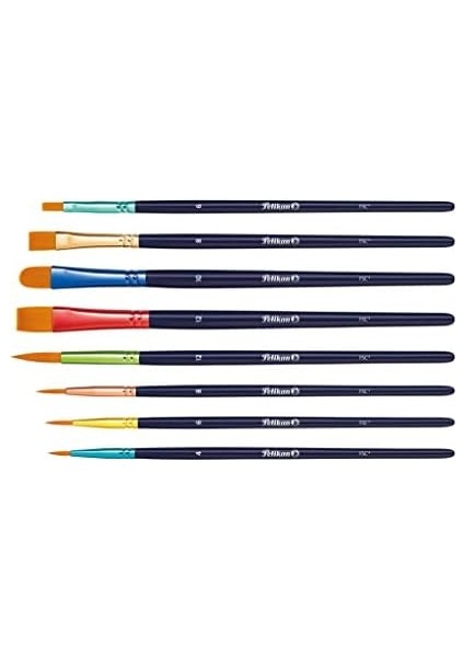 Lot De 8 Pinceaux Synthétiques De Qualité Supérieure