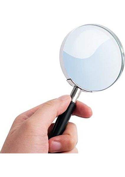 Deluxe Products Klasik Elde Taşınır Büyüteç - Seyahat Için Taşınabilir Kompakt Tasarım ve Küçük Baskı ve Hobi Okumaları Okumak Için 3x Büyütmeli 3" Cam Lens, Siyah, (SON-DP-8119) modelleri