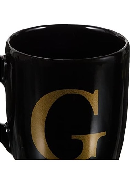 HKSG101 G Harfli Siyah Kupa Bardak