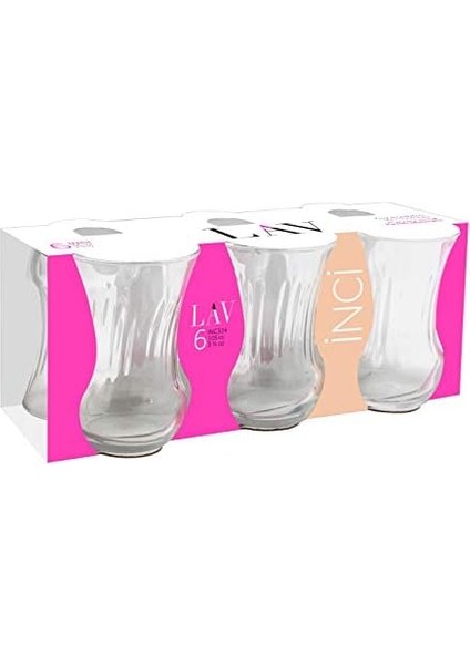 Lav Inci 6&apos;lı Çay Bardağı 3lü Paket modelleri