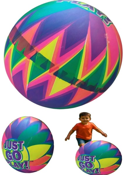 Mta -Tech Eğlenceli Çocuk Oyun Topu – Dayanıklı Renkli Şişme Top,, Bahçe, Plaj ve Sahilde Oynamaya Uygun, Spor ve Eğlence Için Hafif Pvc Malzeme, 1 Adet Şişirme Iğnesi Hediyeli