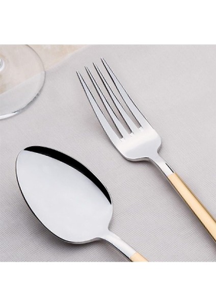 Nehir Dalyan Altın Sade 12 Kişilik 89 Parça Deri Kutulu Çatal Kaşık Bıçak Takımı