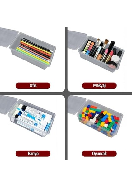 Buzdolabı Saklama Kabı, Kendinden Kapaklı Derin Dondurucu Kabı, Buzluk Kutusu, Dolap Organizeri, Mutfak Düzenleyici, Bpa Free (10, Şeffaf, 2000 Ml)