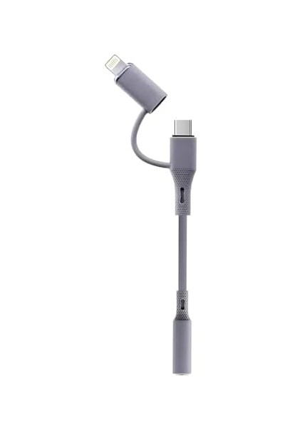 GA78 2in1 Aux Dönüştürücü Silikon Ses Kablosu Type-C ve Lighting Kulaklık Ses Aktarımı ile Uyumlu (2in1 Aux Dönüştürücü)