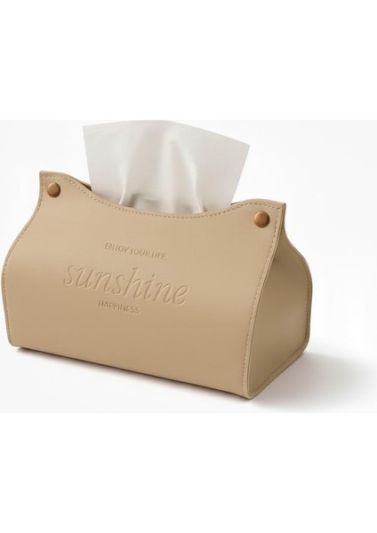 Masa Üstü Deri Peçetelik – Şık ve Dayanıklı Servis Peçete Tutucu, Mutfak, Yemek Masası, Banyo ve Ofis Kullanımı Için Dekoratif Deri Peçete Kutusu (Sütlü Kahve)